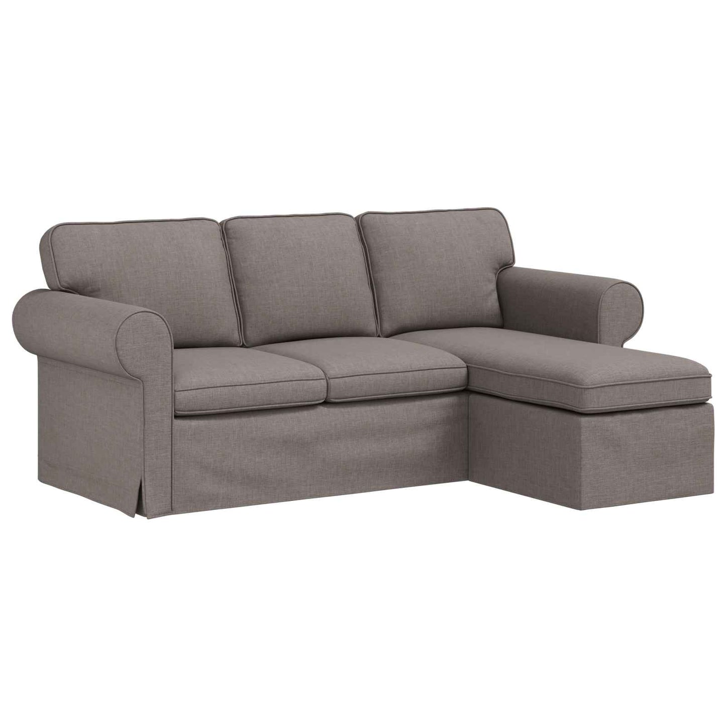 Sofa Taupe 195 x 138 x 80 cm Stoff