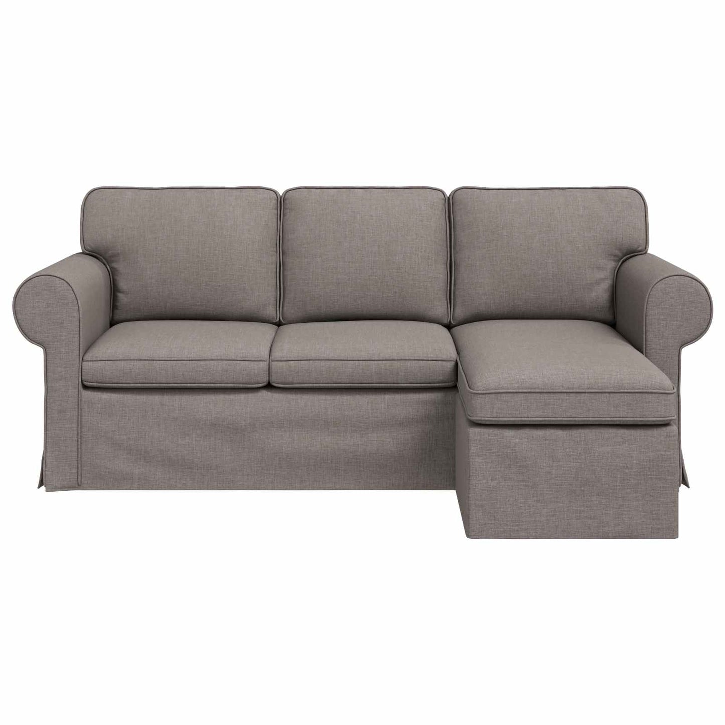 Sofa Taupe 195 x 138 x 80 cm Stoff