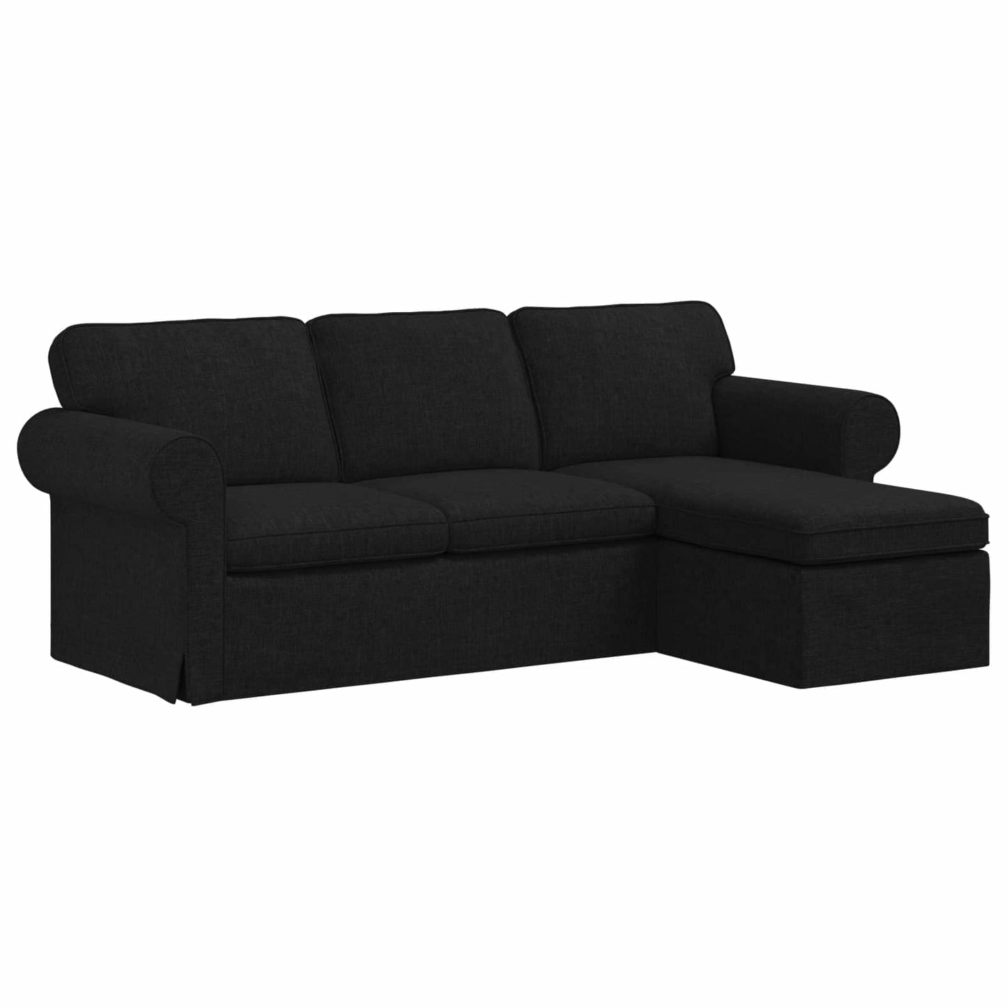 Sofa Schwarz 215 x 138 x 80 cm Stoff