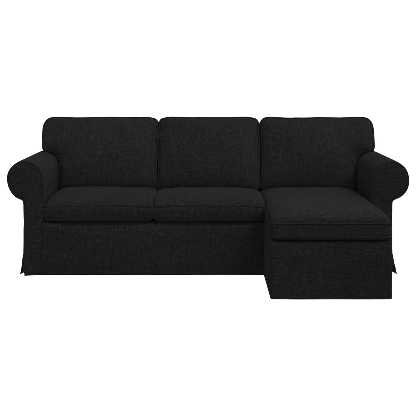 Sofa Schwarz 215 x 138 x 80 cm Stoff