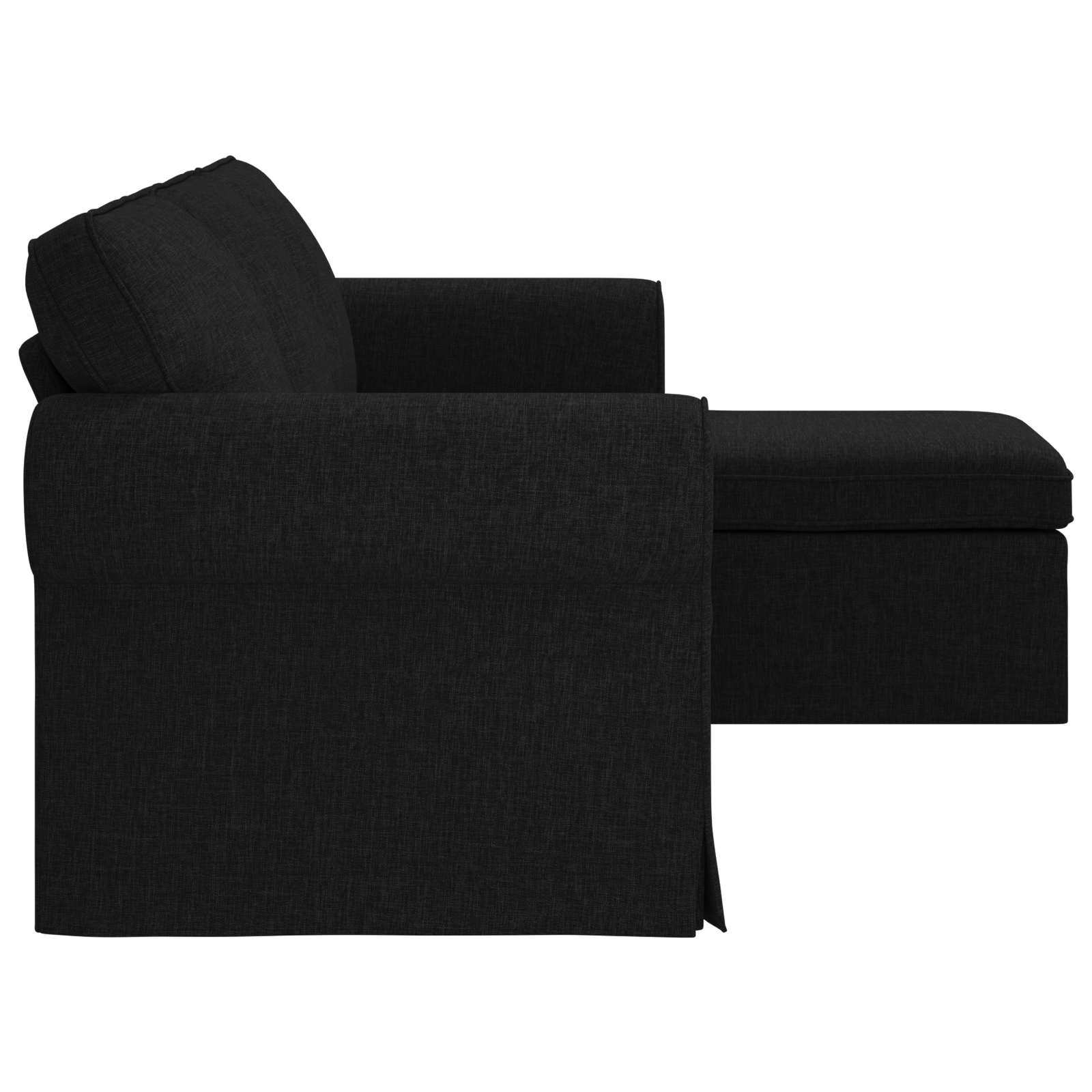 Sofa Schwarz 215 x 138 x 80 cm Stoff