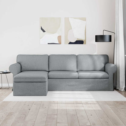 Sofa Hellgrau 245 x 138 x 80 cm Stoff