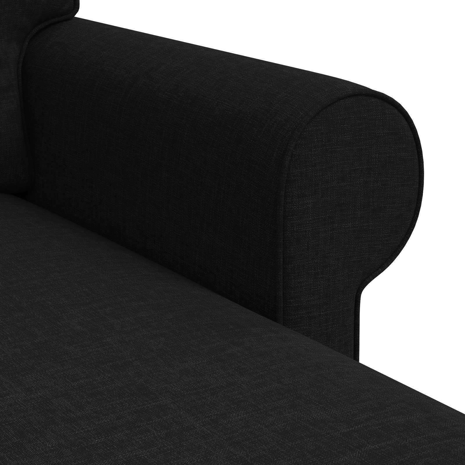 Sofa Schwarz 245 x 138 x 80 cm Stoff