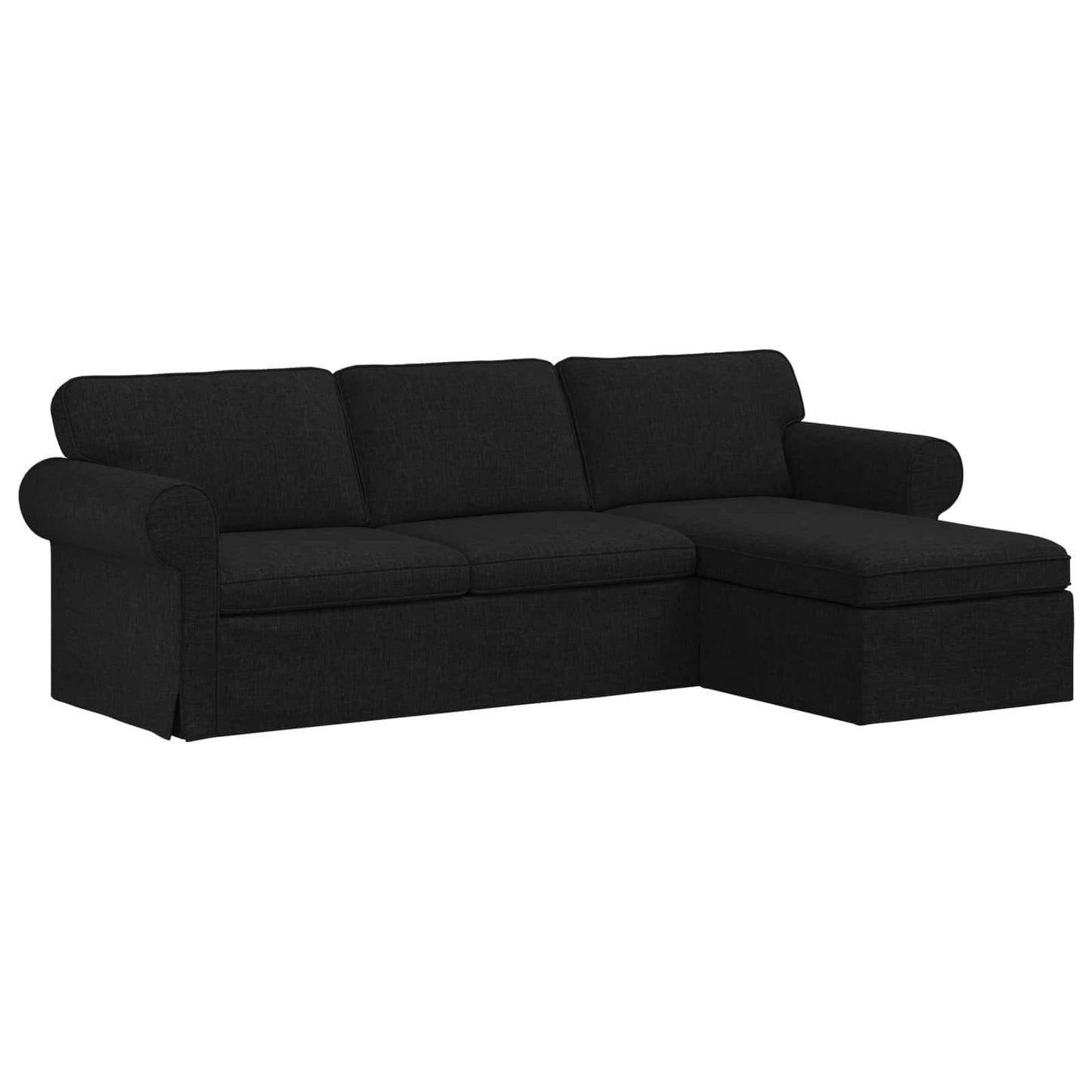 Sofa Schwarz 245 x 138 x 80 cm Stoff