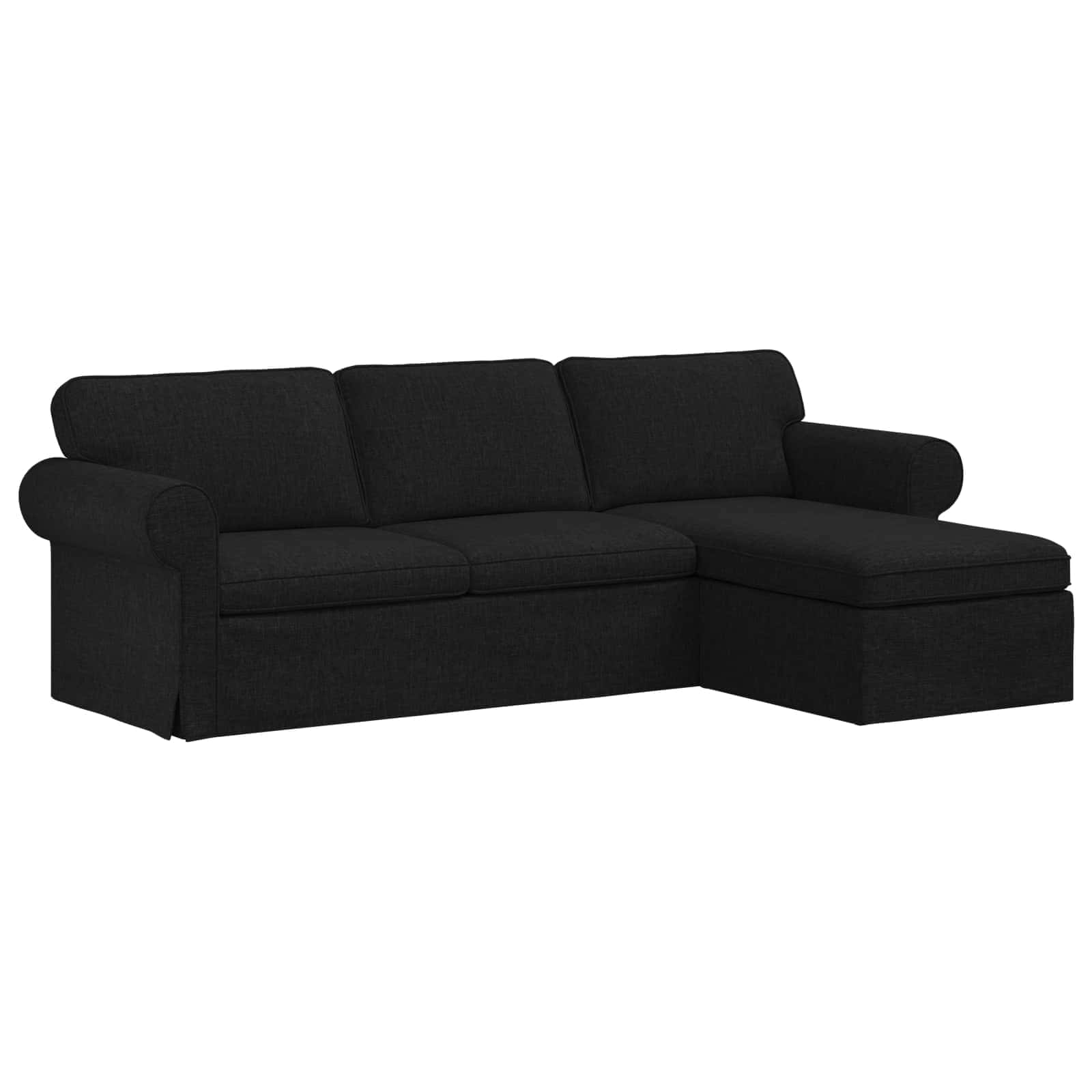 Sofa Schwarz 245 x 138 x 80 cm Stoff