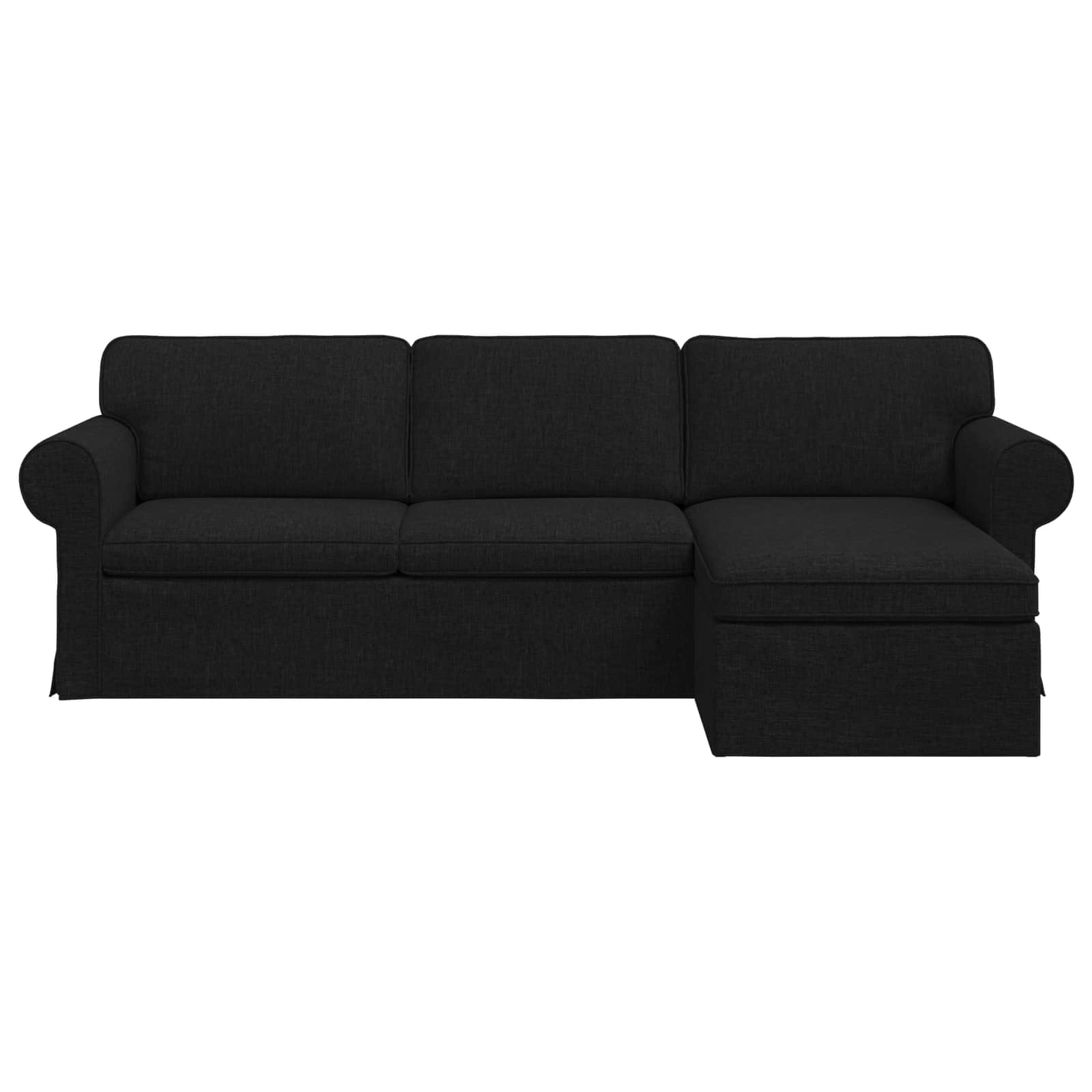 Sofa Schwarz 245 x 138 x 80 cm Stoff