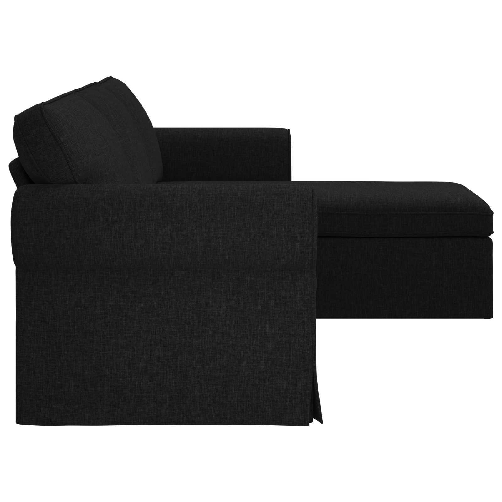 Sofa Schwarz 245 x 138 x 80 cm Stoff