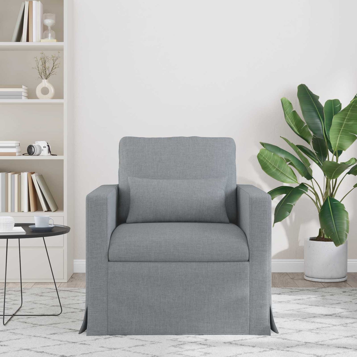 Sofa Hellgrau 78 x 78 x 80 cm Stoff