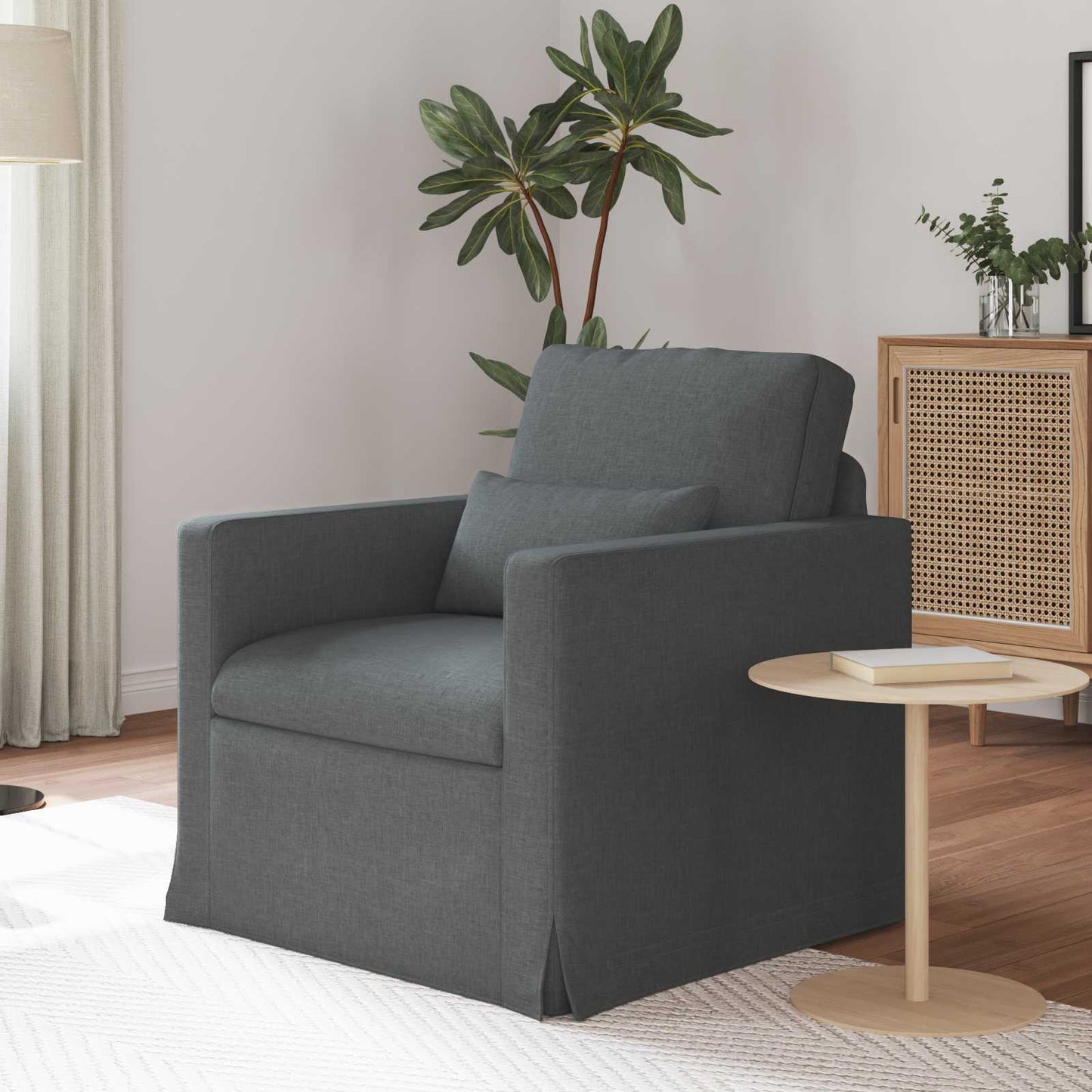 Sofa Dunkelgrau 78 x 78 x 80 cm Stoff