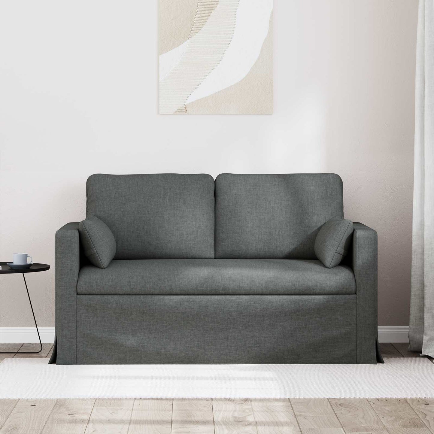 Sofa Dunkelgrau 139 x 78 x 80 cm Stoff
