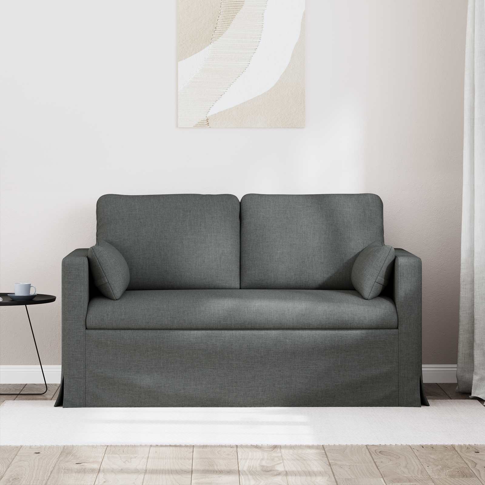 Sofa Dunkelgrau 139 x 78 x 80 cm Stoff