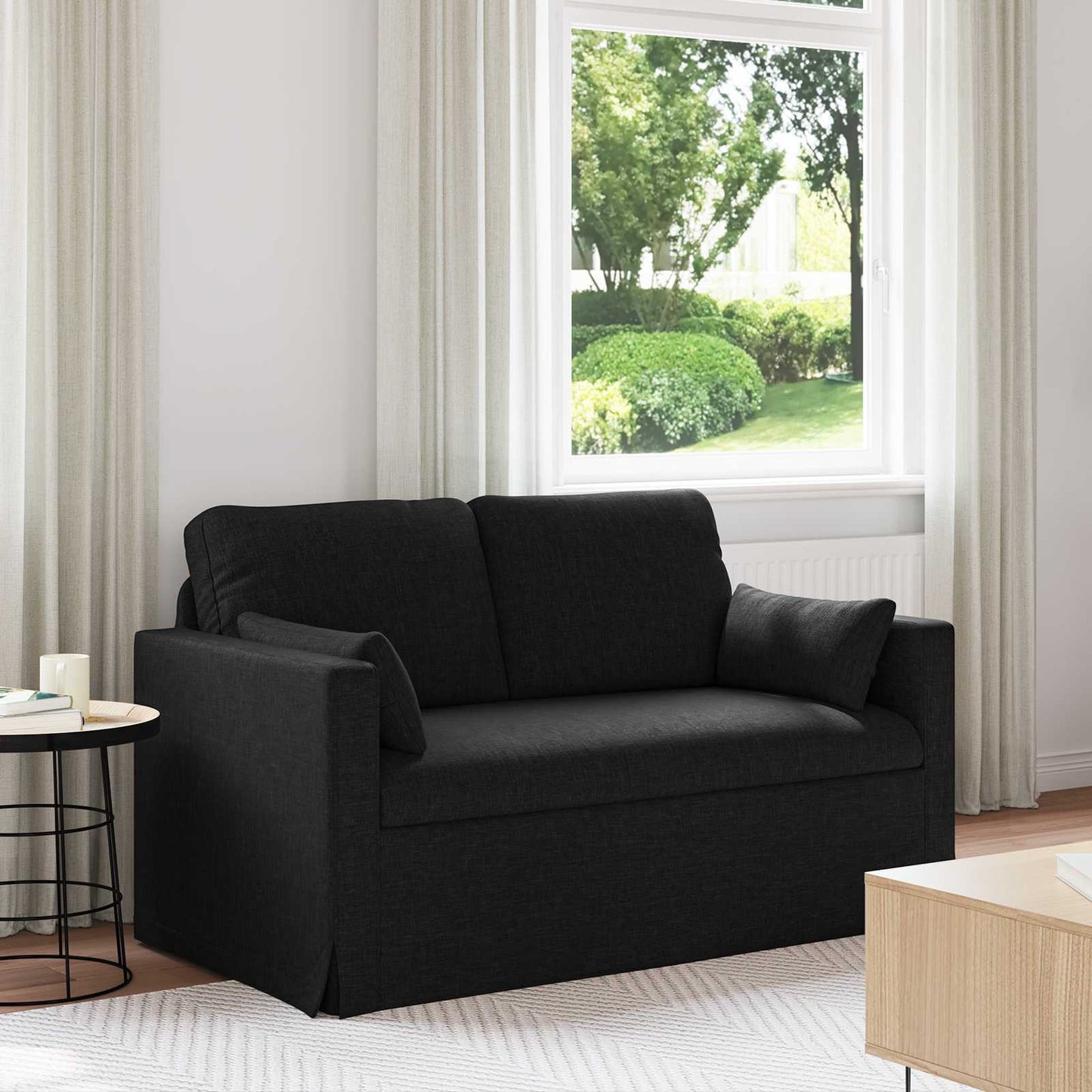 Sofa Schwarz 139 x 78 x 80 cm Stoff