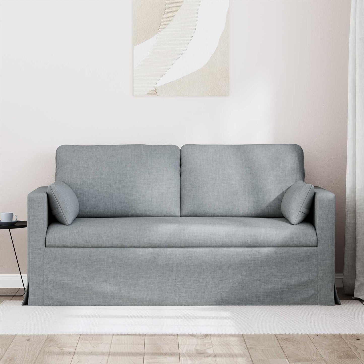 Sofa Hellgrau 158 x 78 x 80 cm Stoff
