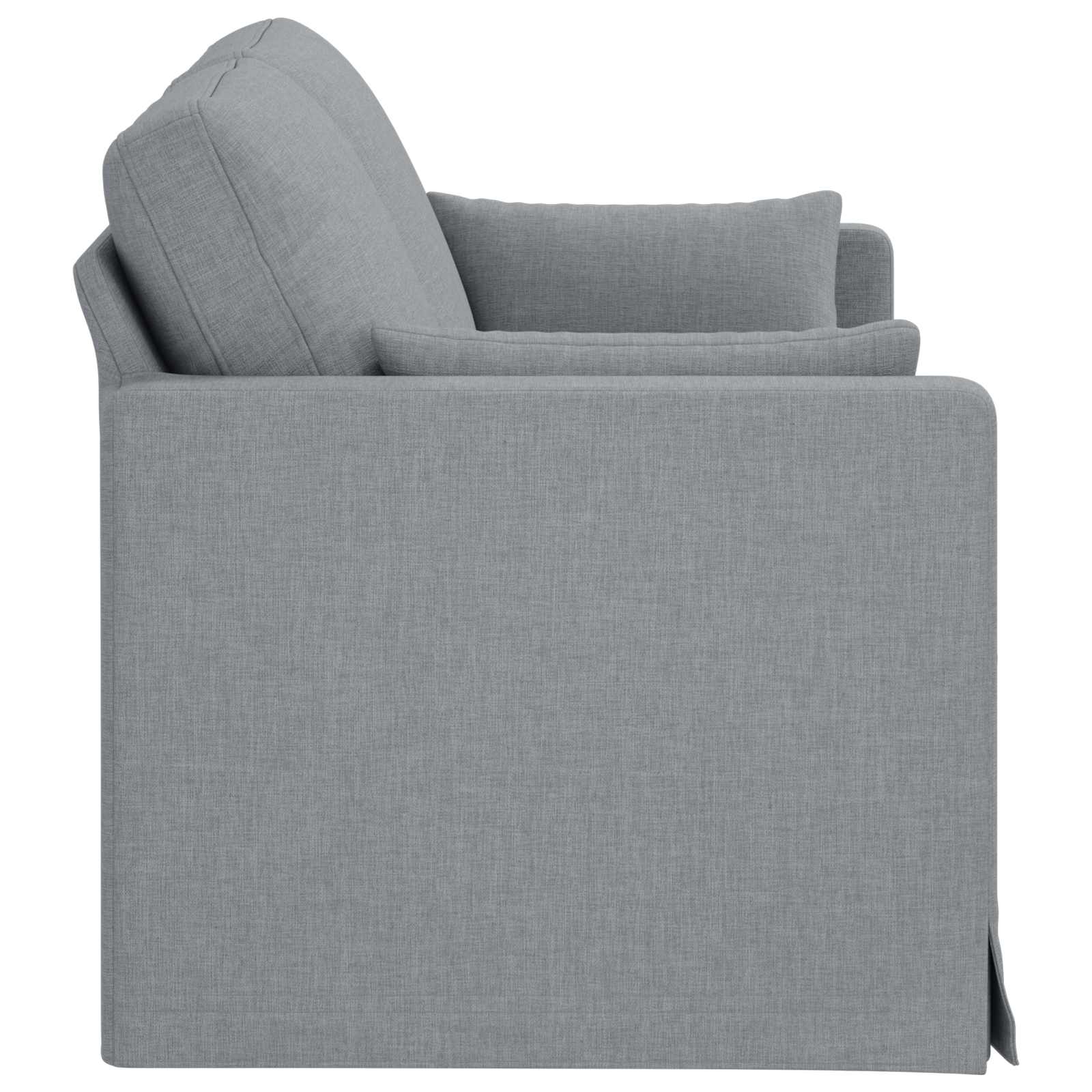 Sofa Hellgrau 158 x 78 x 80 cm Stoff