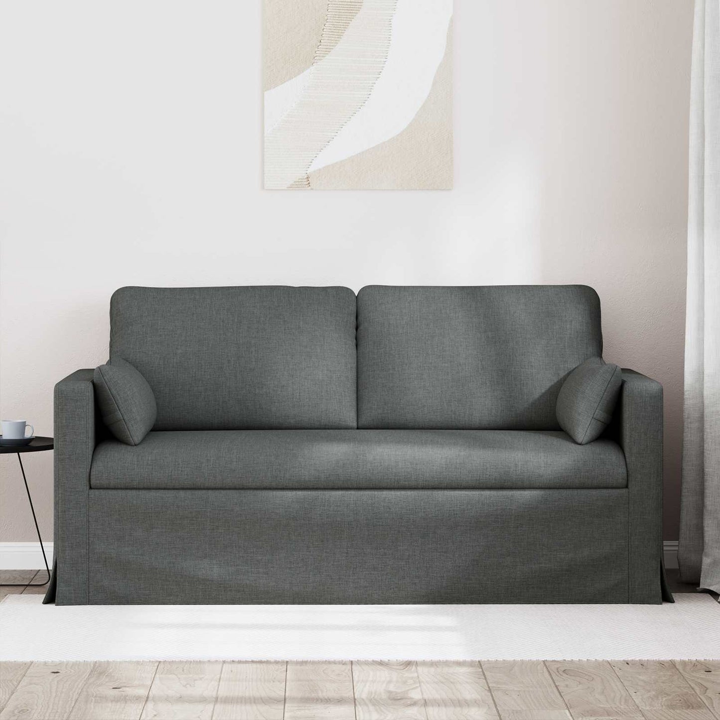Sofa Dunkelgrau 158 x 78 x 80 cm Stoff