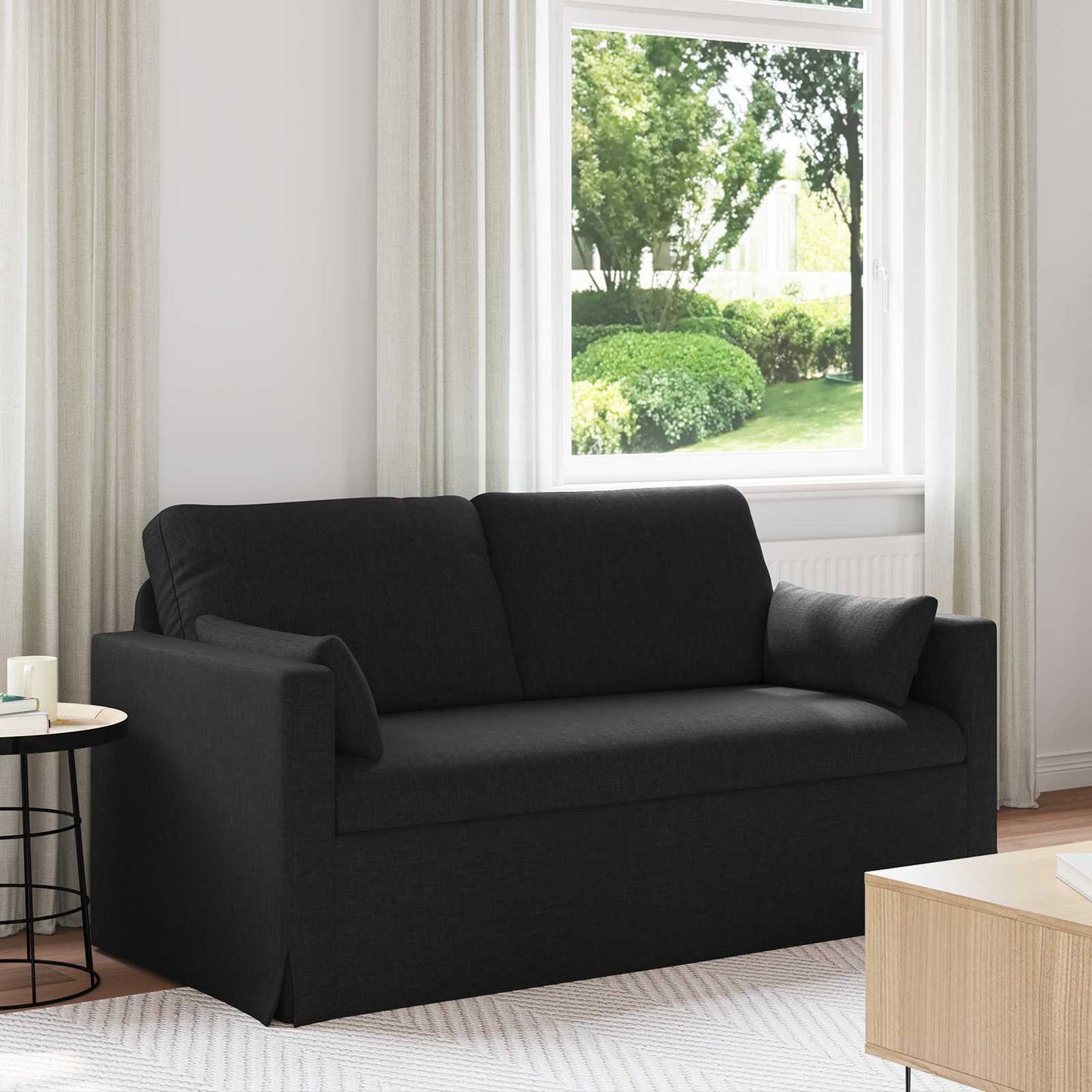 Sofa Schwarz 158 x 78 x 80 cm Stoff