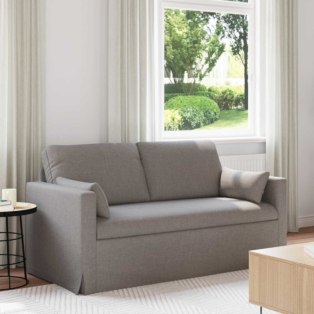 Sofa 2-Sitzer Taupe 158 x 78 x 80 cm Stoff