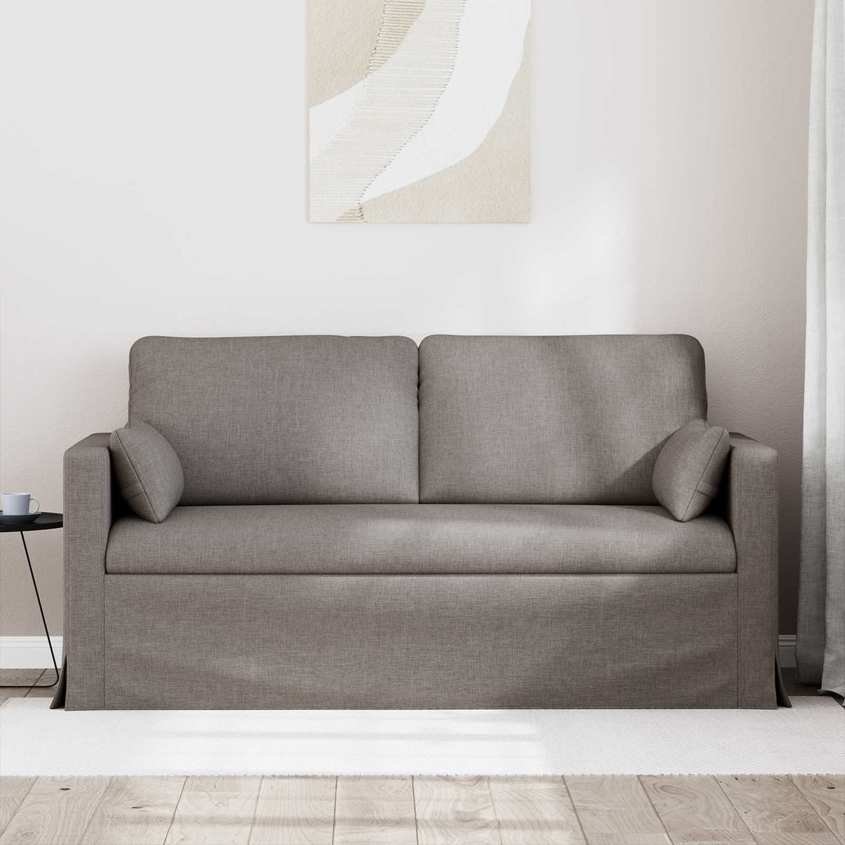 Sofa 2-Sitzer Taupe 158 x 78 x 80 cm Stoff