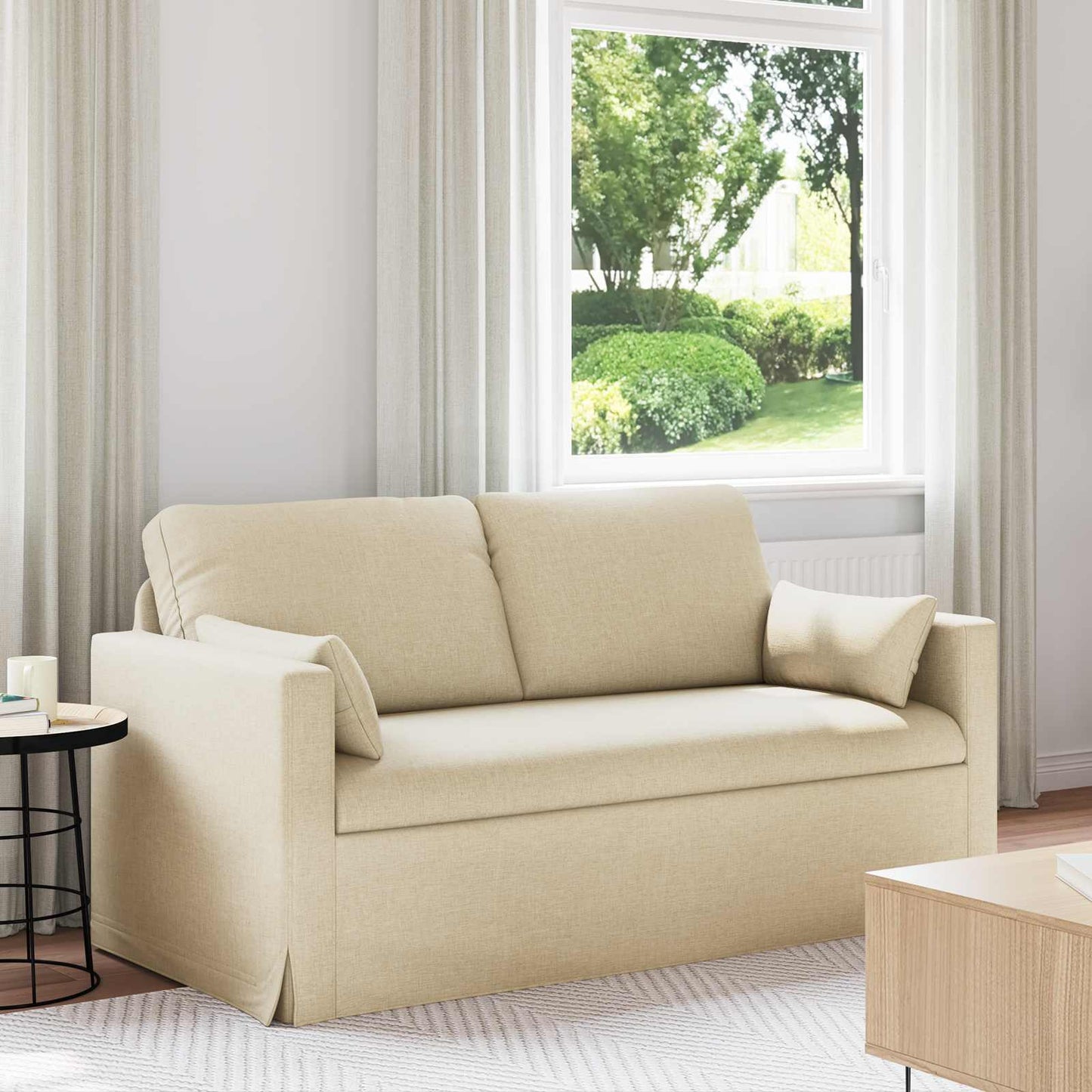 Sofa Creme 158 x 78 x 80 cm Stoff