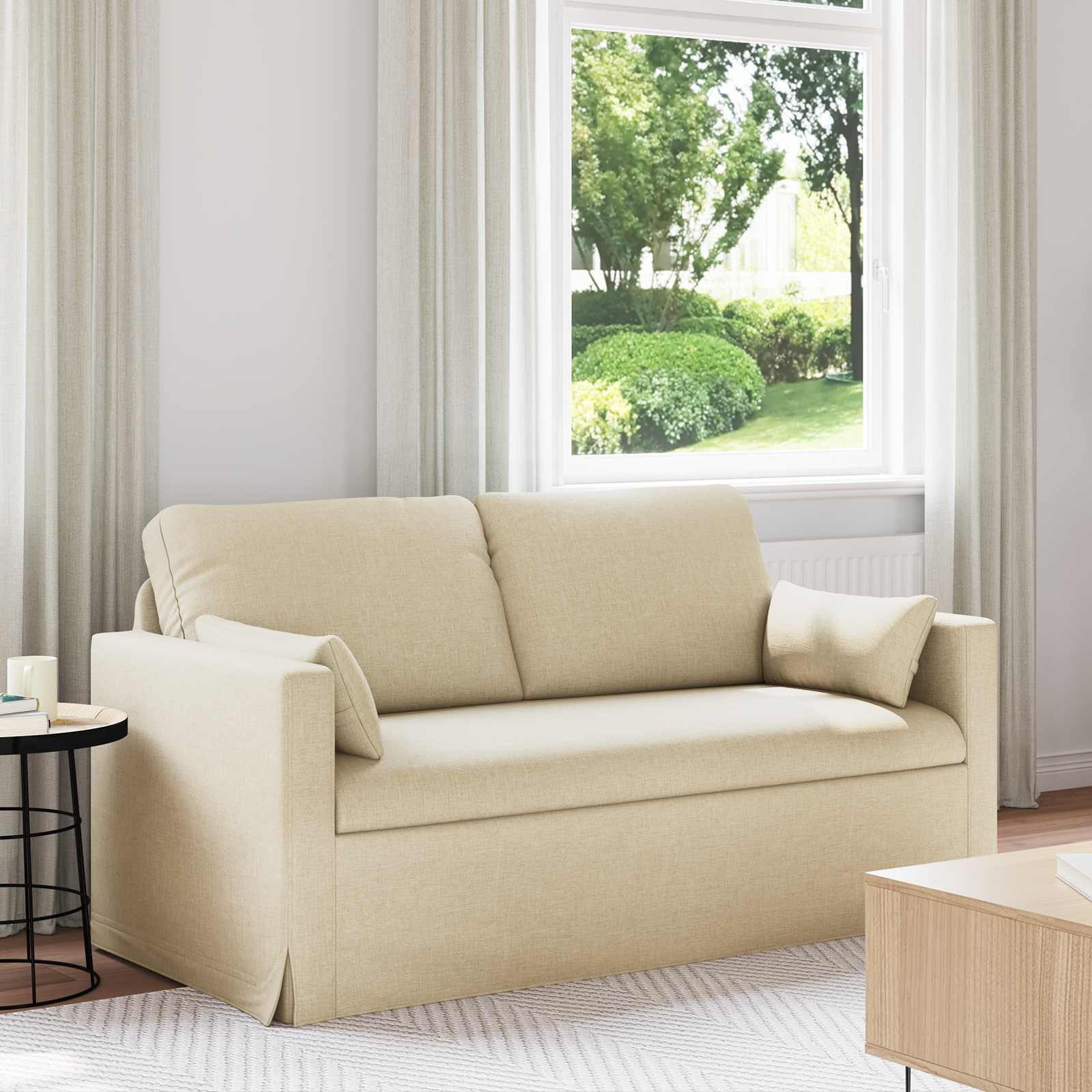 Sofa Creme 158 x 78 x 80 cm Stoff