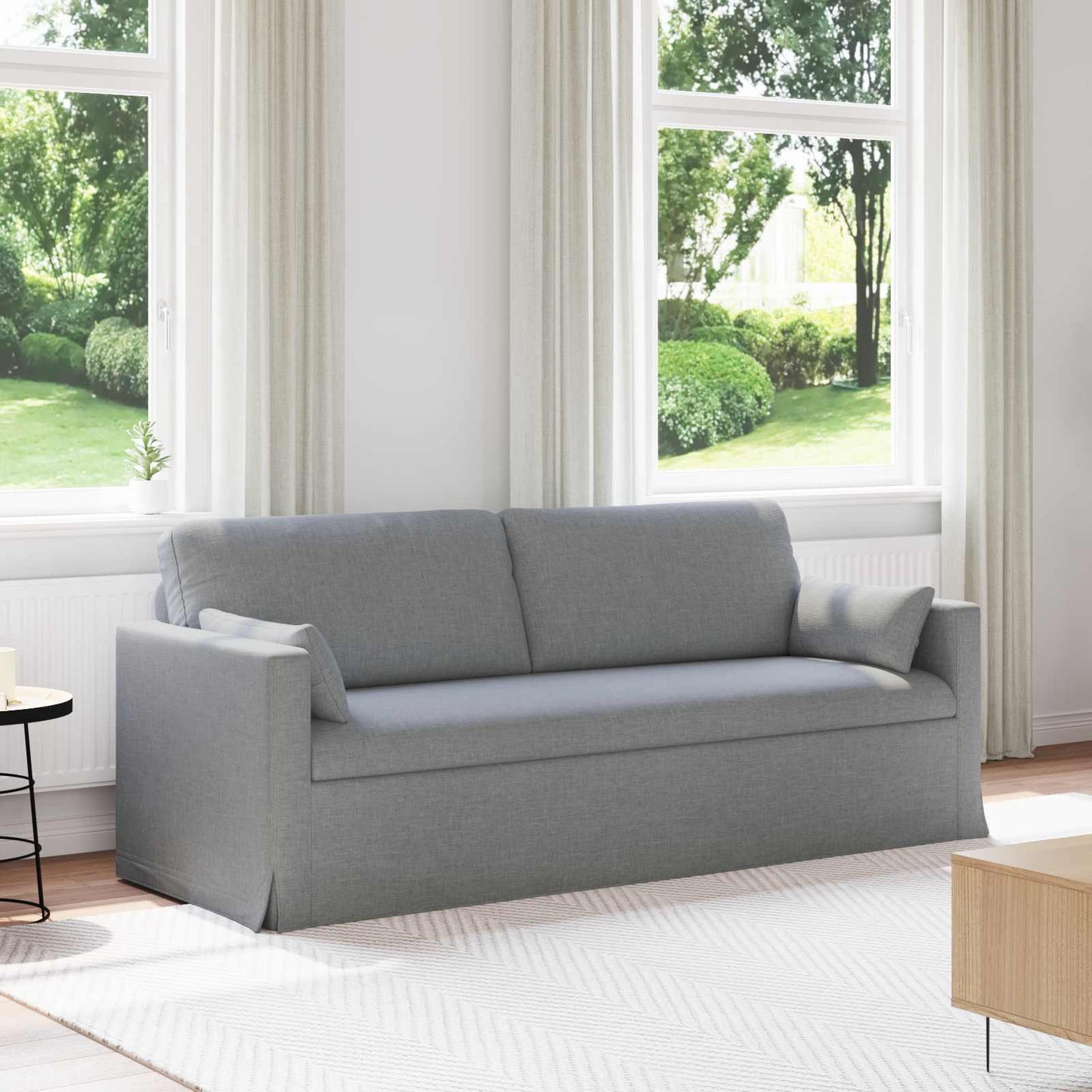 Sofa Hellgrau 78 x 78 x 80 cm Stoff