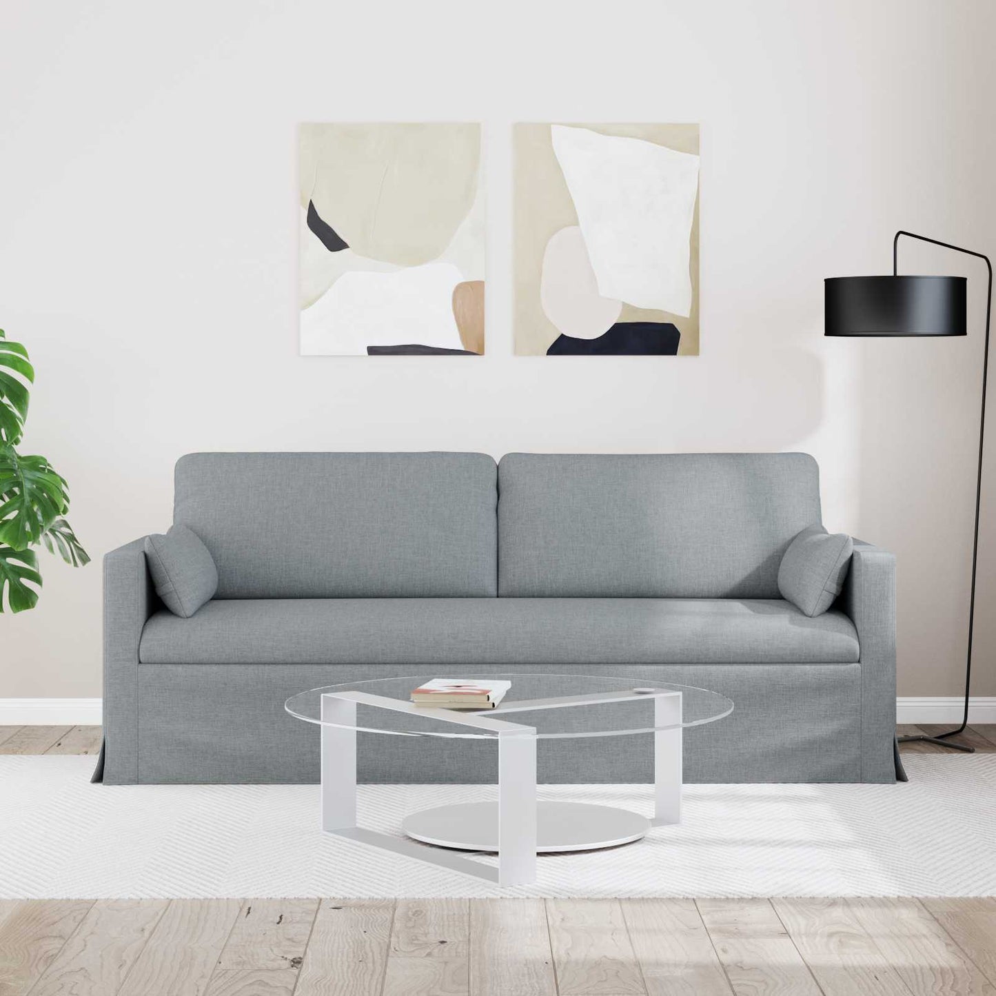 Sofa Hellgrau 78 x 78 x 80 cm Stoff