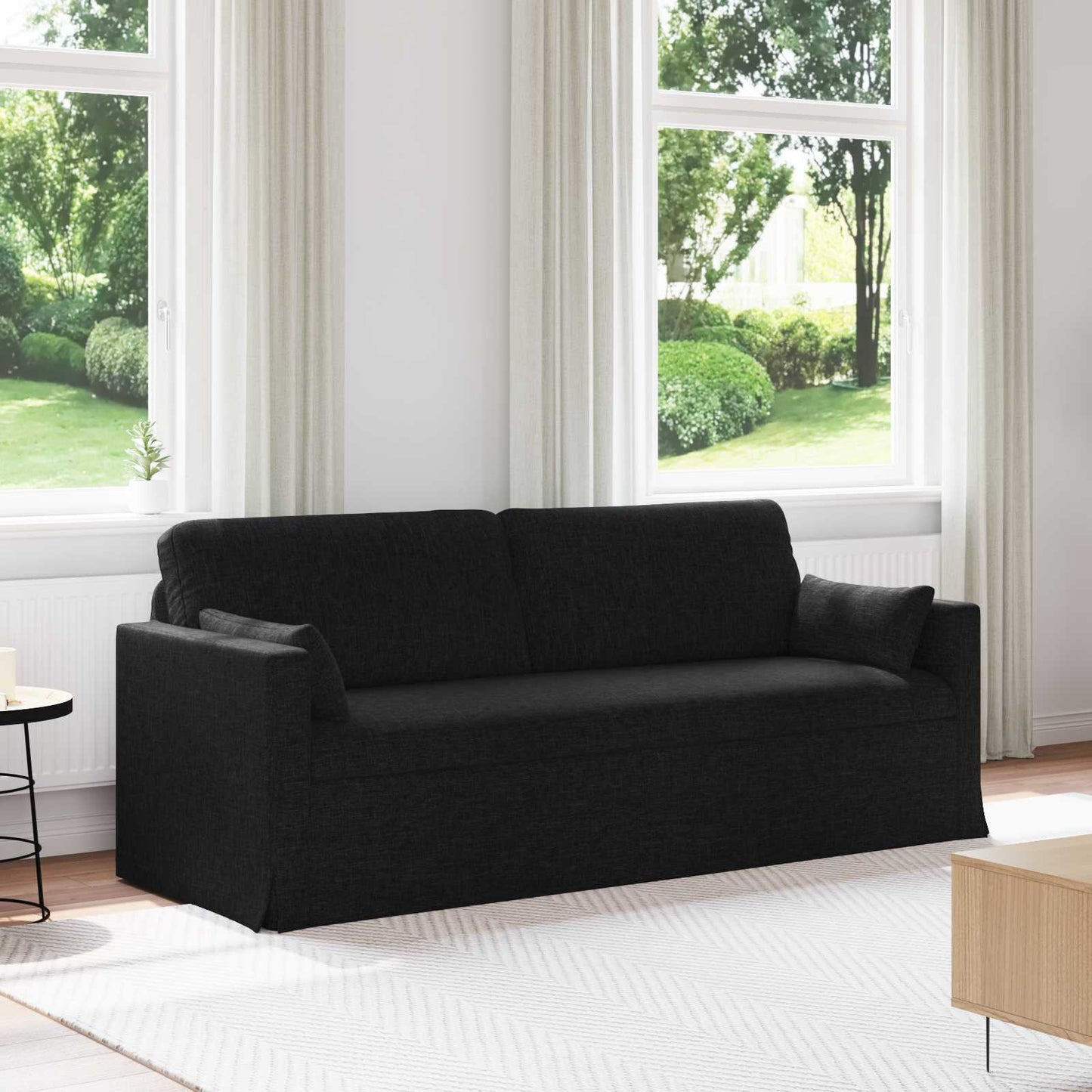 Sofa Schwarz 198 x 78 x 80 cm Stoff
