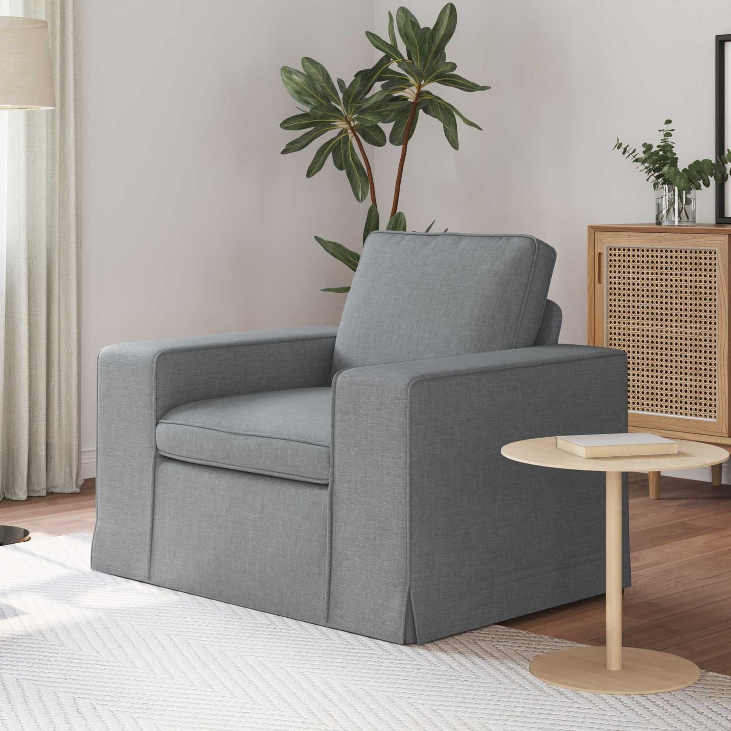 Sofa Hellgrau 103 x 80 x 82 cm Stoff