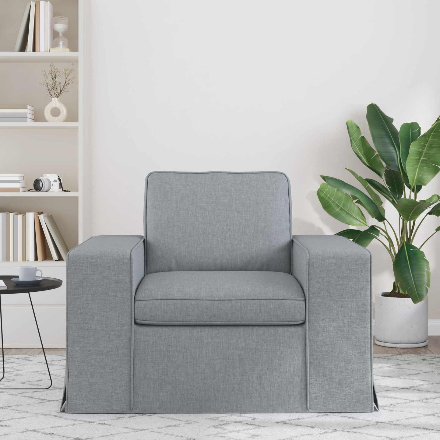 Sofa Hellgrau 103 x 80 x 82 cm Stoff