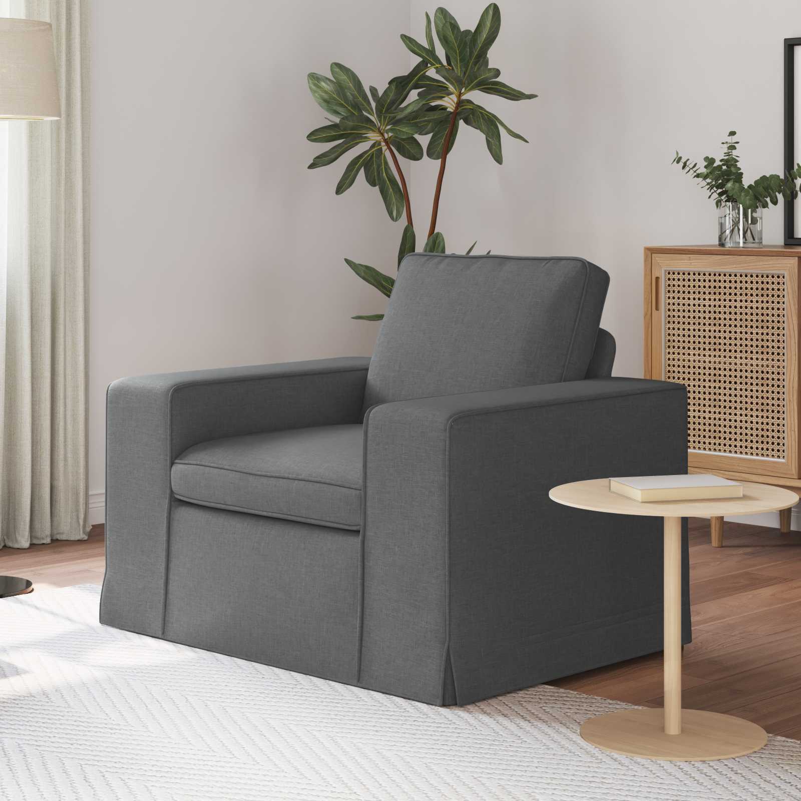 Sofa Dunkelgrau 103 x 80 x 82 cm Stoff