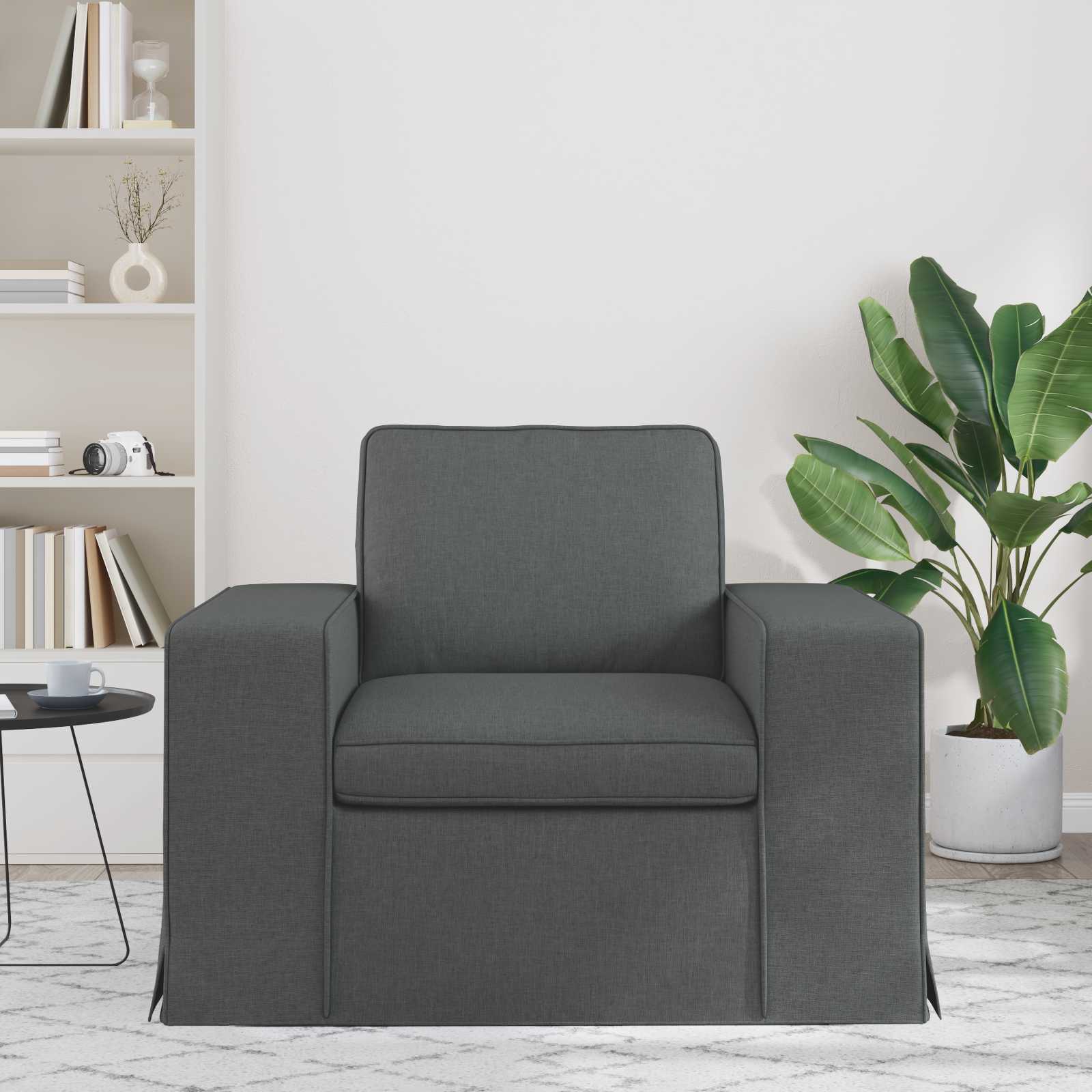 Sofa Dunkelgrau 103 x 80 x 82 cm Stoff
