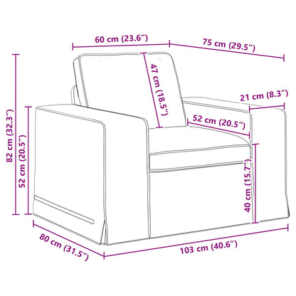 Sofa Schwarz 103 x 80 x 82 cm Stoff