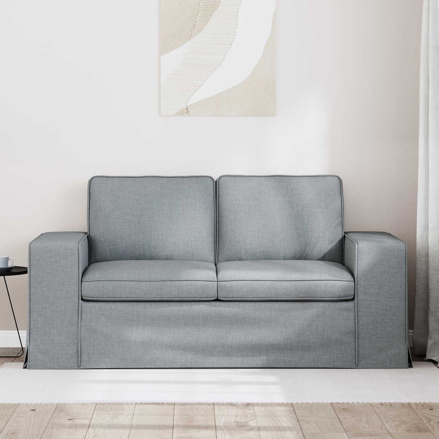 Sofa Hellgrau 162 x 80 x 82 cm Stoff
