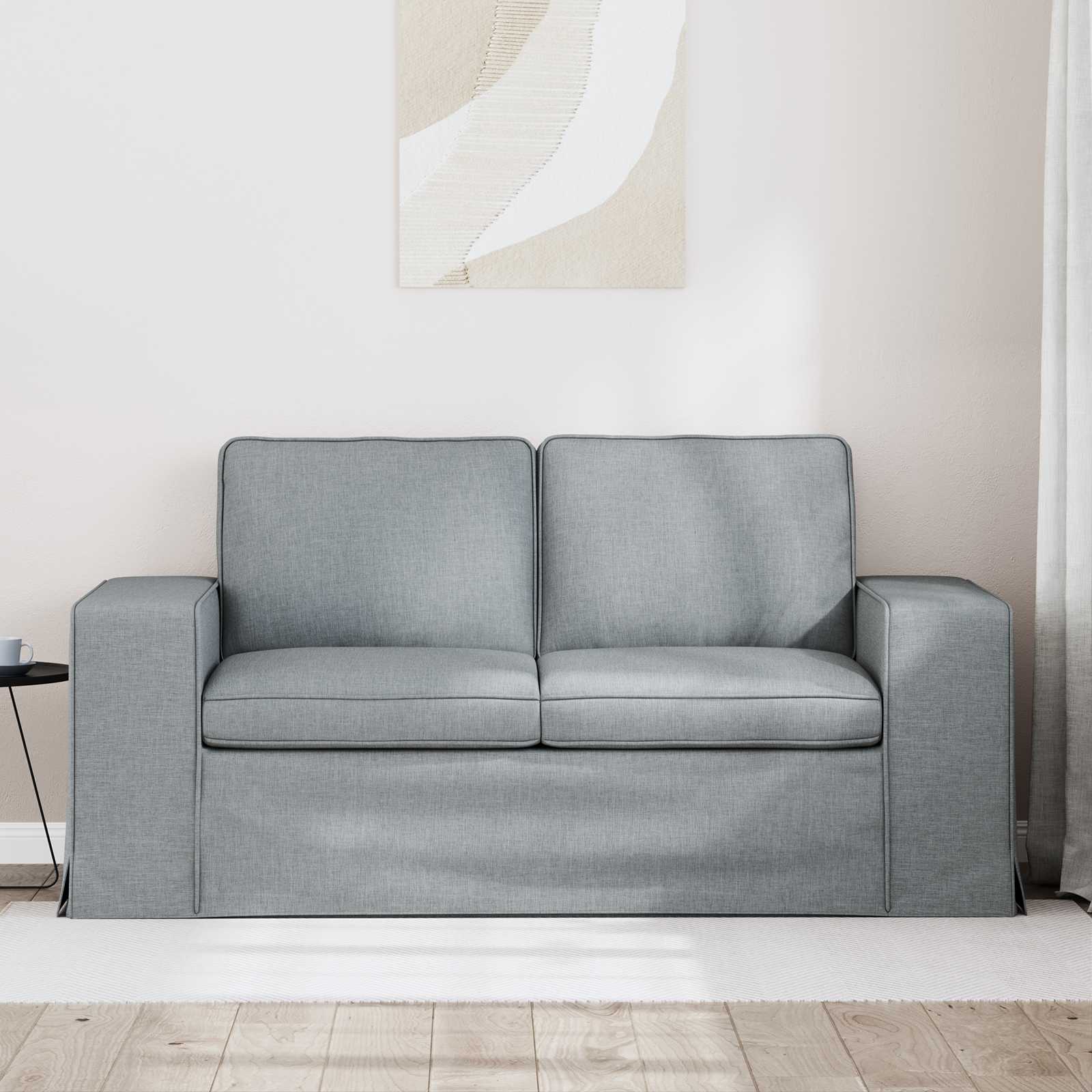 Sofa Hellgrau 162 x 80 x 82 cm Stoff