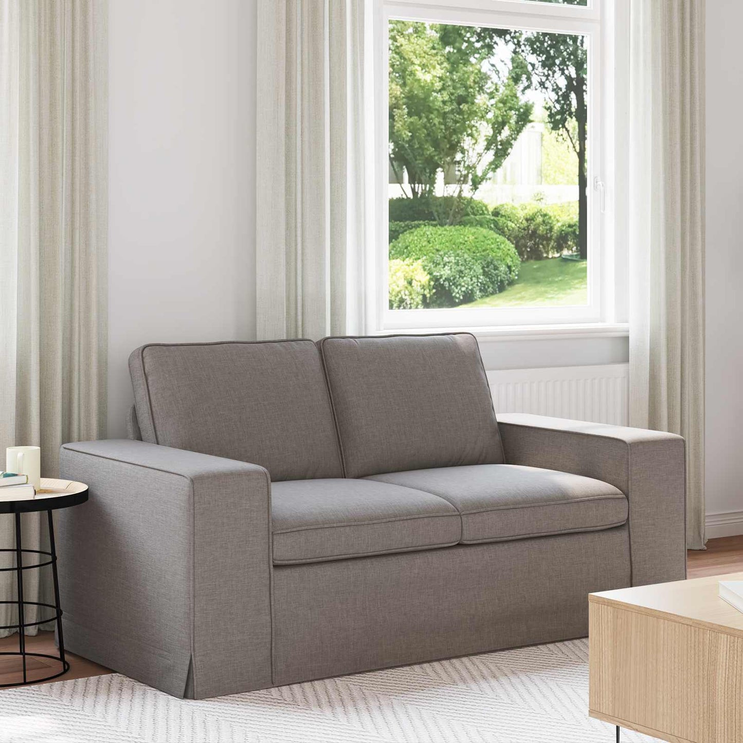 Sofa Taupe 162 x 80 x 82 cm Stoff