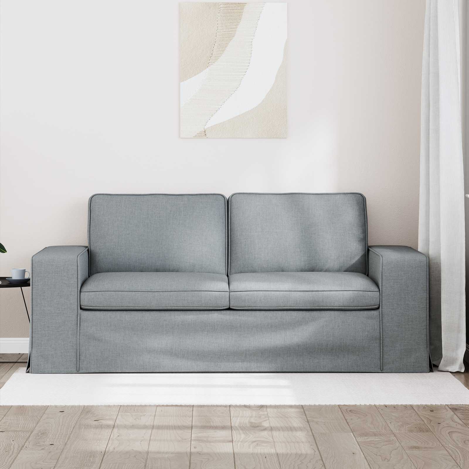 Sofa Hellgrau 182 x 80 x 82 cm Stoff