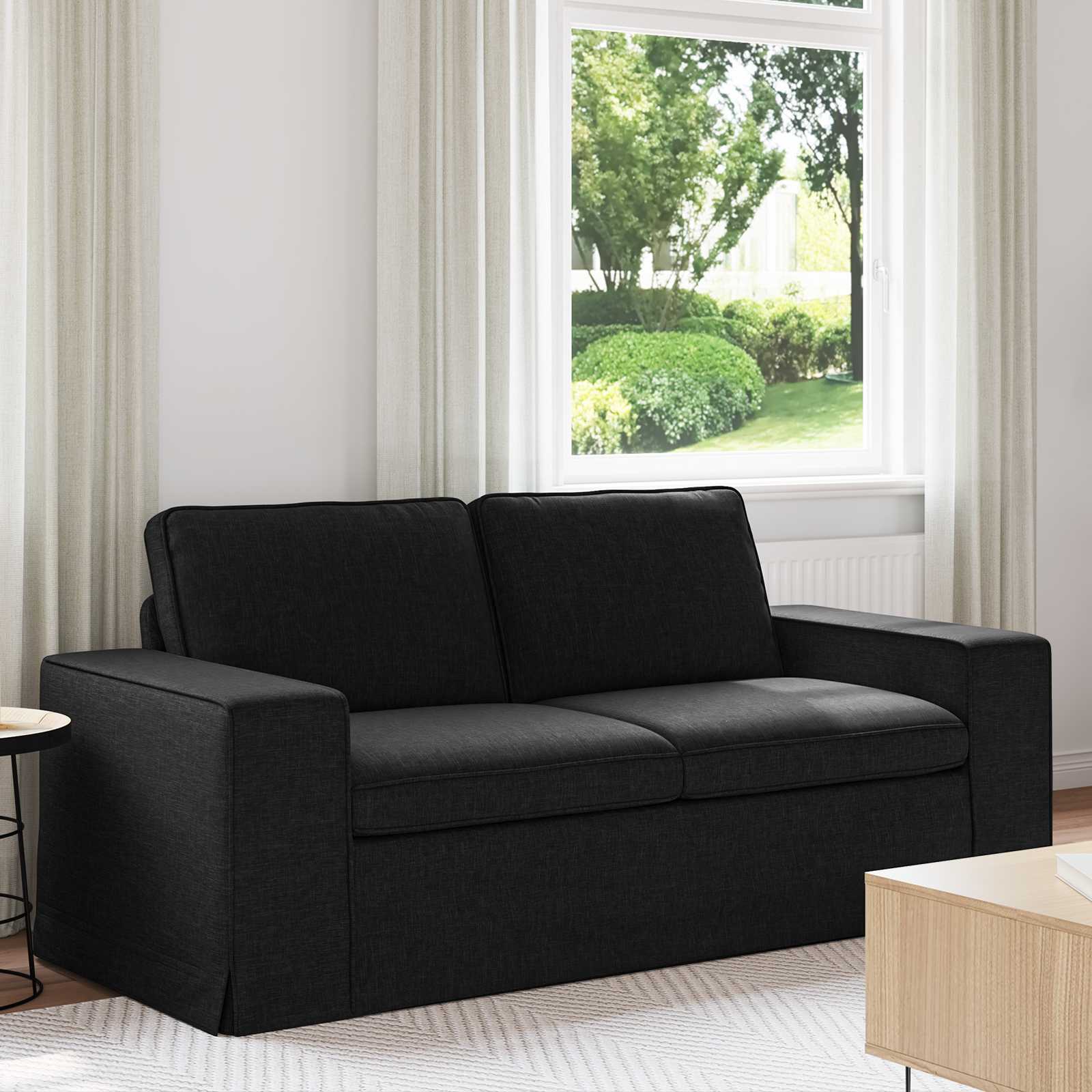 Sofa Schwarz 182 x 80 x 82 cm Stoff