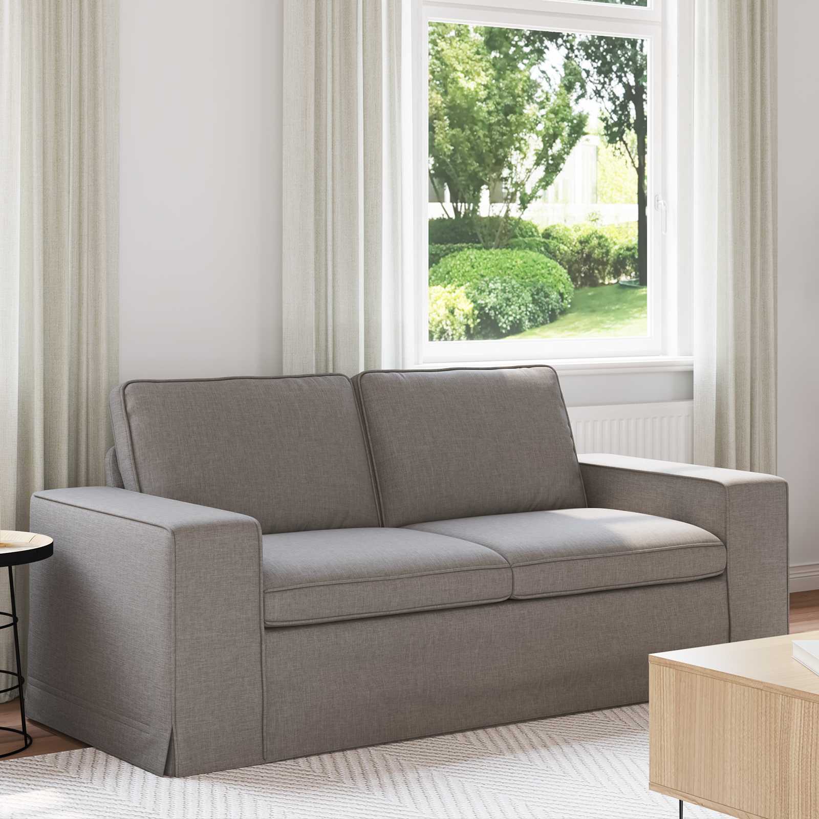 Sofa Taupe 182 x 80 x 82 cm Stoff