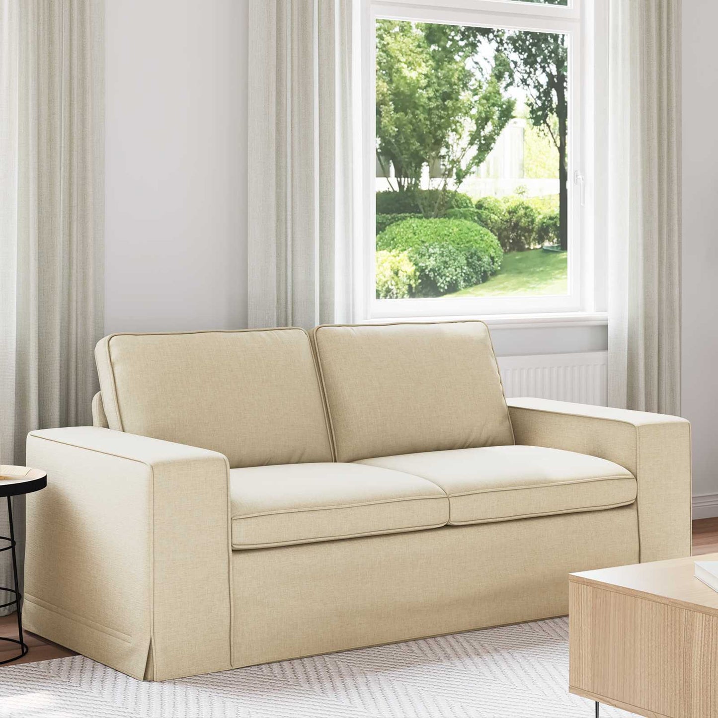 Sofa Creme 182 x 80 x 82 cm Stoff
