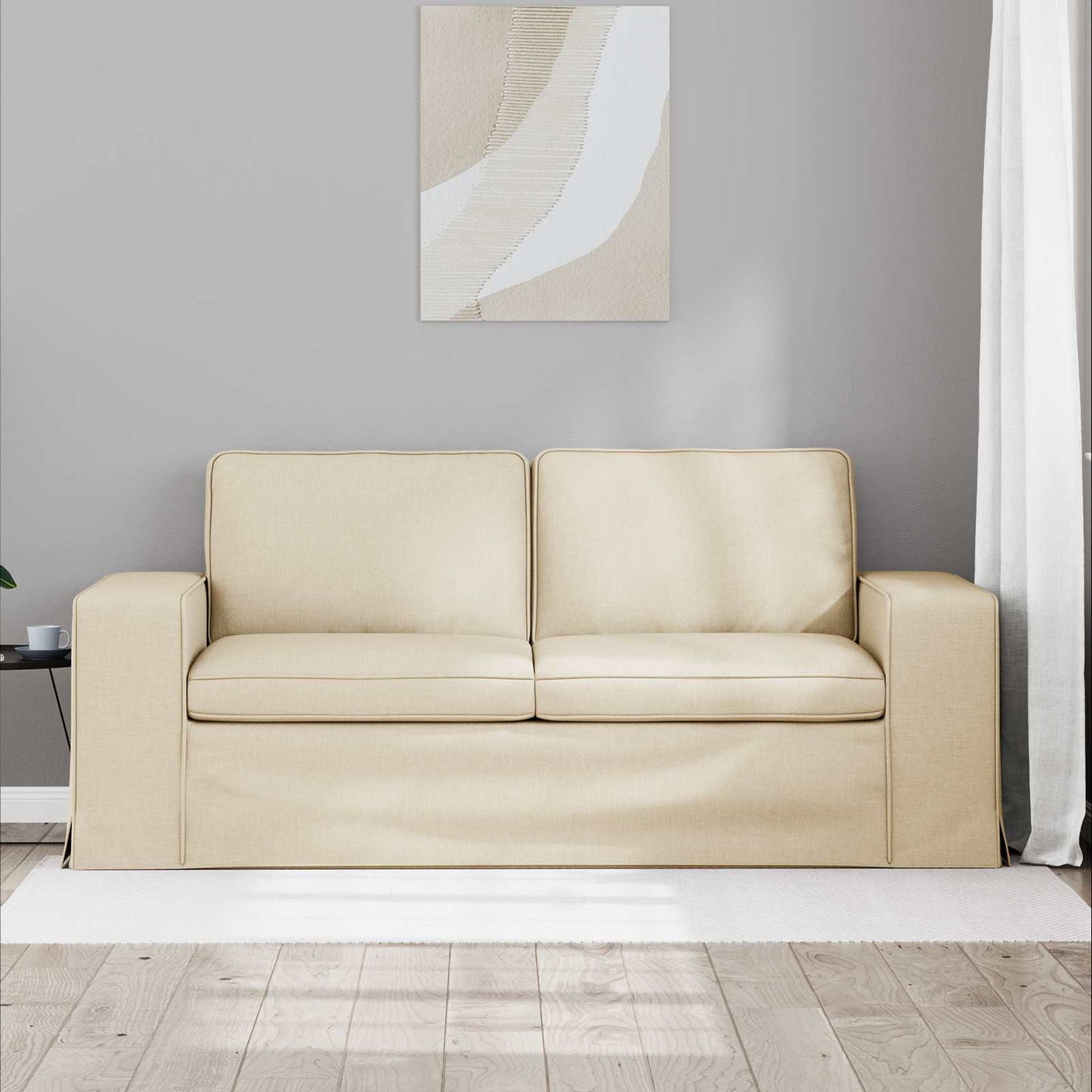 Sofa Creme 182 x 80 x 82 cm Stoff