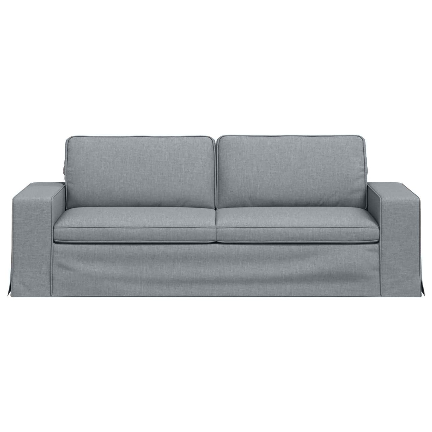 Sofa Hellgrau 222 x 80 x 82 cm Stoff