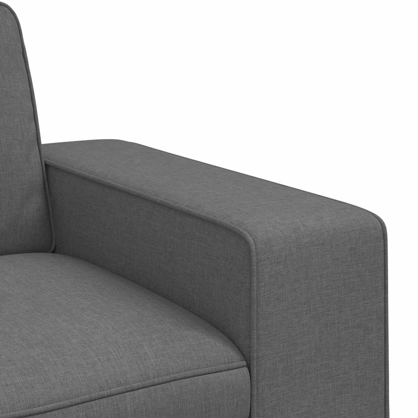 Sofa Dunkelgrau 222 x 80 x 82 cm Stoff