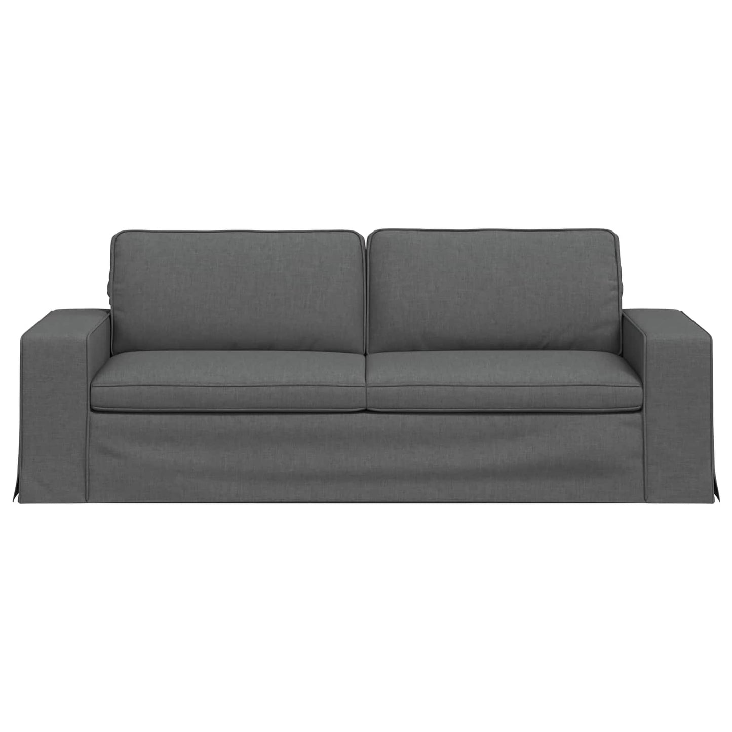 Sofa Dunkelgrau 222 x 80 x 82 cm Stoff