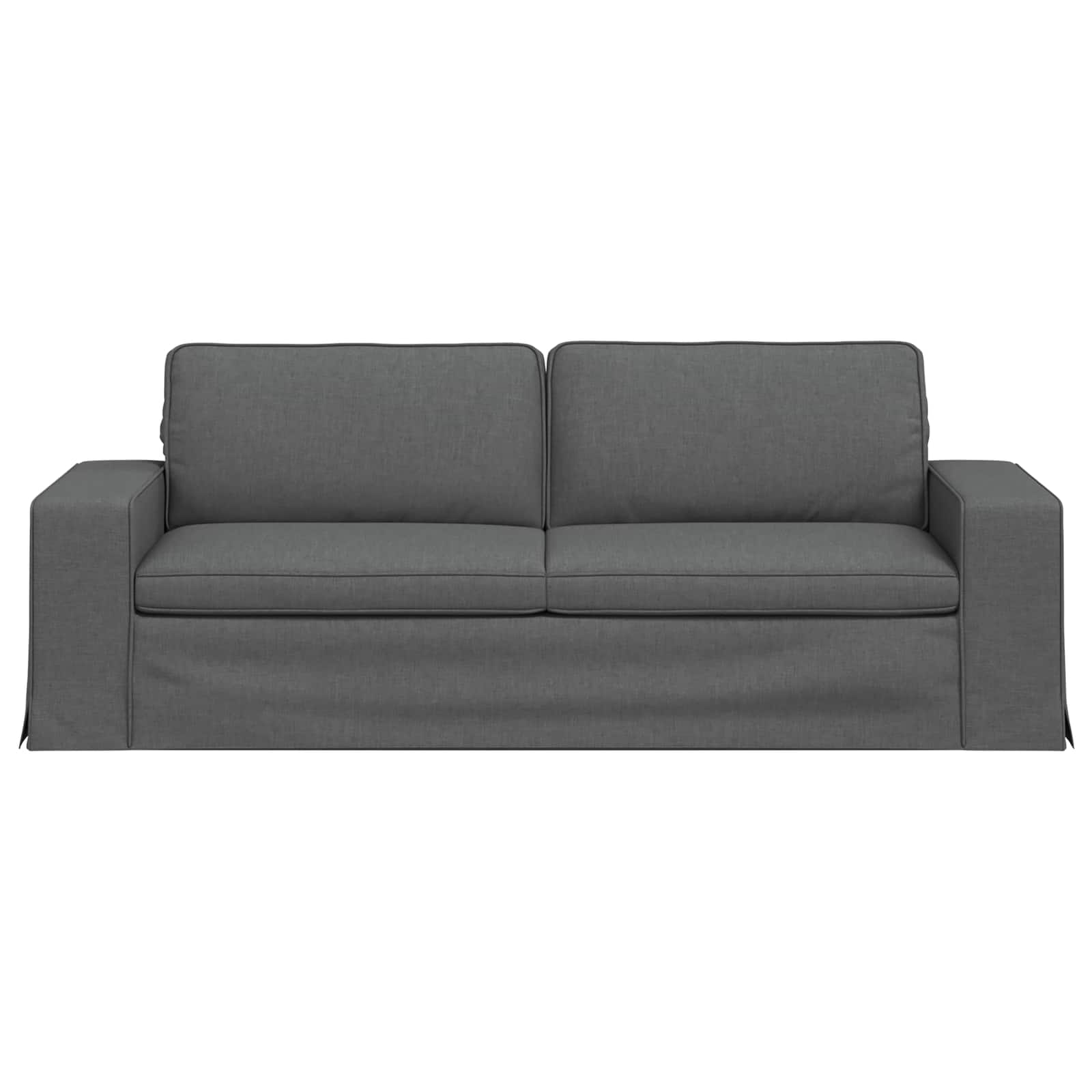 Sofa Dunkelgrau 222 x 80 x 82 cm Stoff