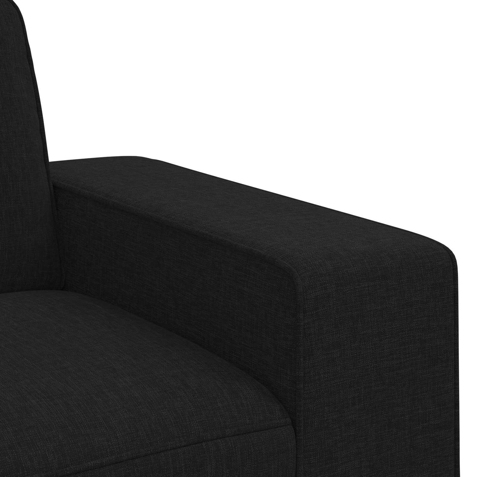 Sofa Schwarz 222 x 80 x 82 cm Stoff
