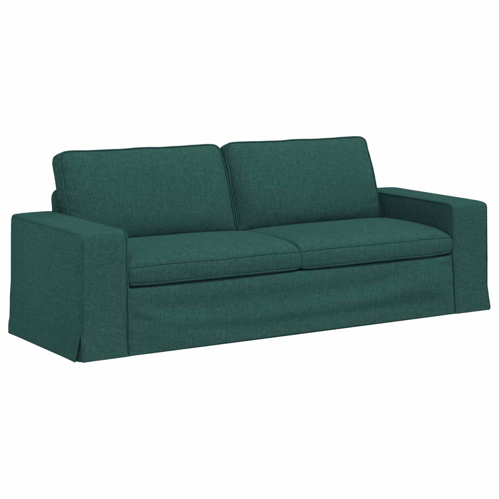 Sofa Dunkelgrün 222 x 80 x 82 cm Stoff