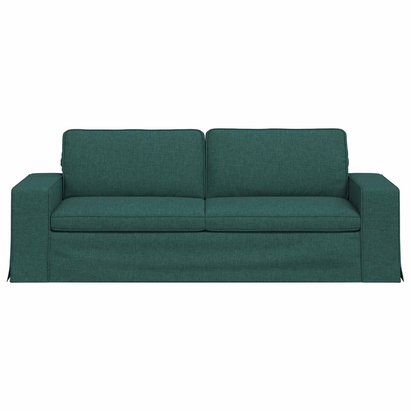 Sofa Dunkelgrün 222 x 80 x 82 cm Stoff
