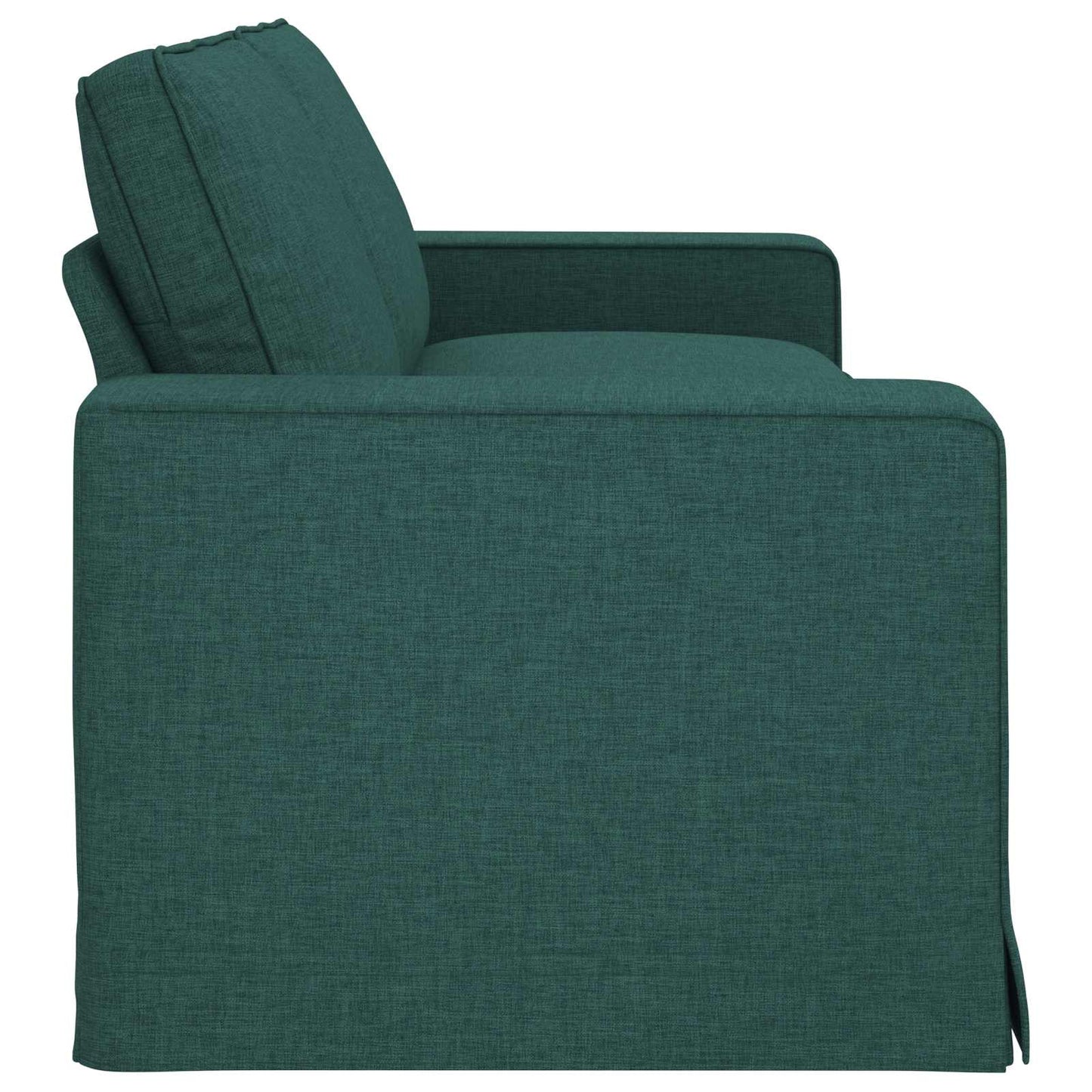 Sofa Dunkelgrün 222 x 80 x 82 cm Stoff