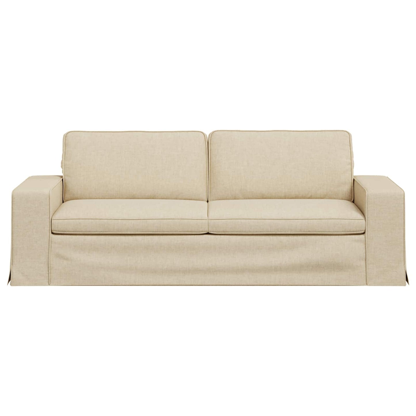Sofa Creme 222 x 80 x 82 cm Stoff
