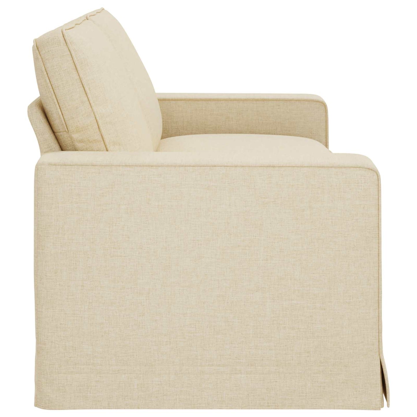 Sofa Creme 222 x 80 x 82 cm Stoff